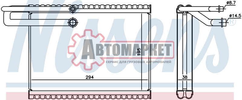 Радиатор кондиционера Volvo FH (испаритель)