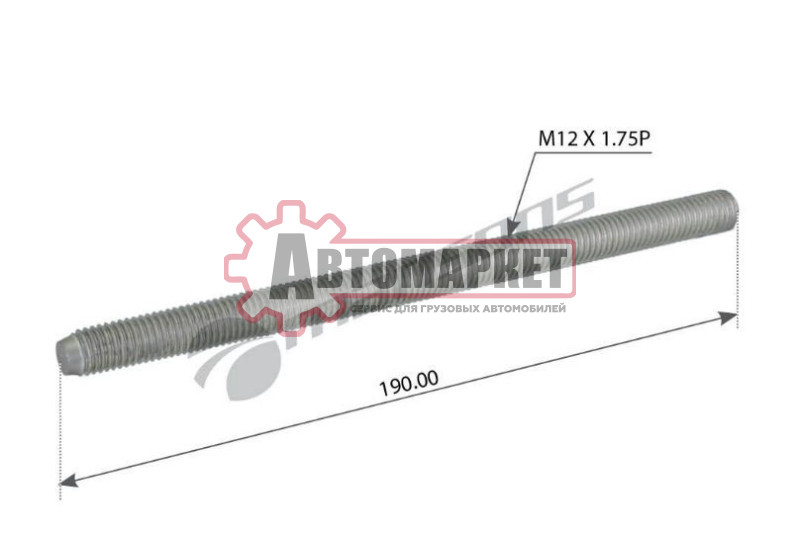 Стержень резьбовой M12x1.75x190