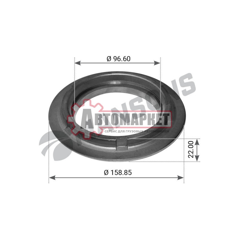 Кольцо ступицы металл стопорная шайба 97/135/159x22 \BPW ECO 10t