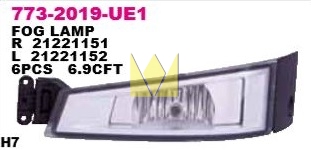 Фара противотуманная левая H7 отражатель светлый\ VOLVO FH16