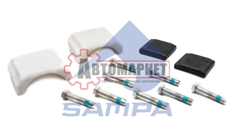 Ремкомплект седельного устройства на 2 стороны подушки (2+2шт)+болты (8шт) JOST JSK36/38