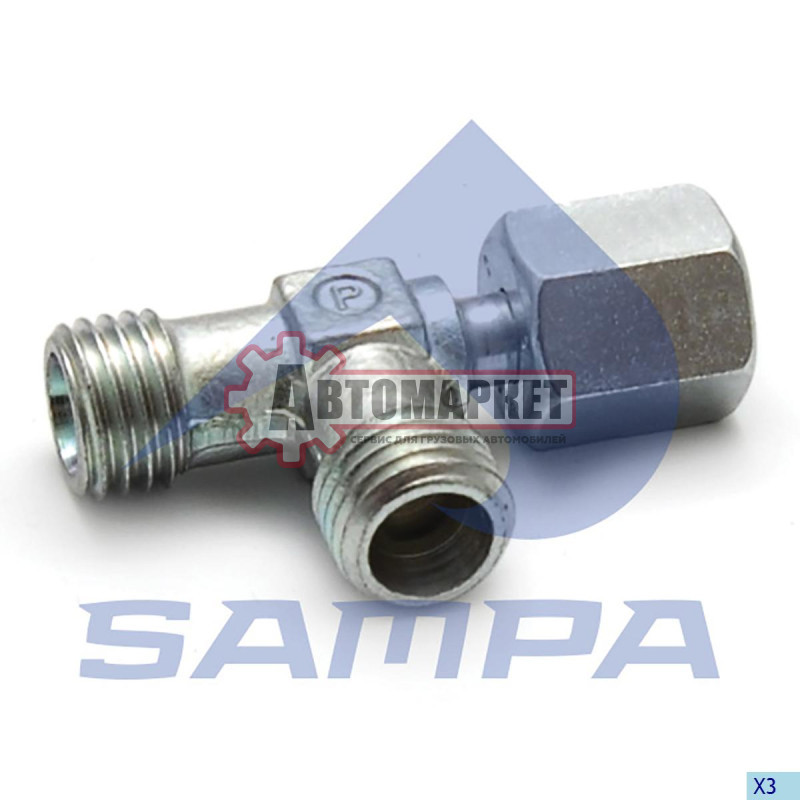 Фитинг Т-образный металл M12x1.5 d 6