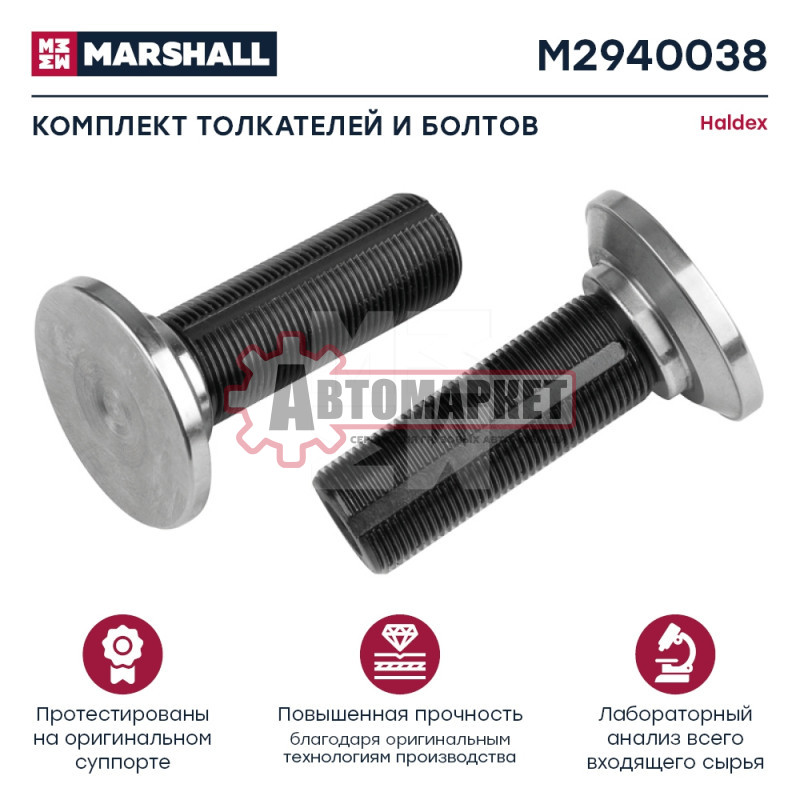 Комплект болтов с пятаками (2 шт) Халдекс MODUL X DB 19