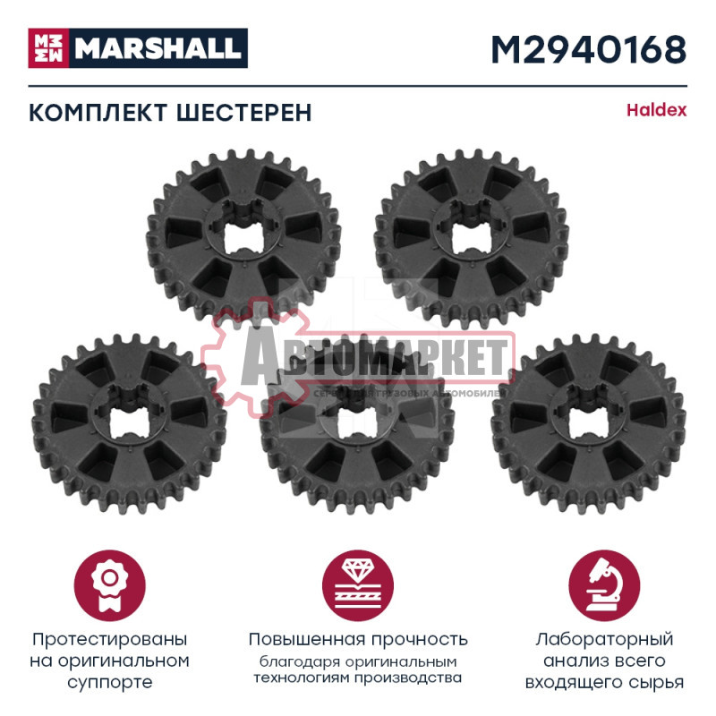 Комплект шестерен HALDEX MODUL T