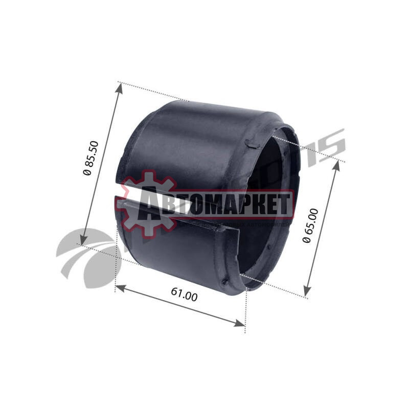 Сайлентблок стабилизатора (мр) центр 64x85x50/60 \DAF F19-36/75/85/95