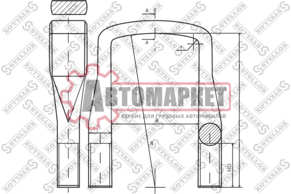 Стремянка рессоры M30*3,5*95*405 Scania 4/P/R/T серия