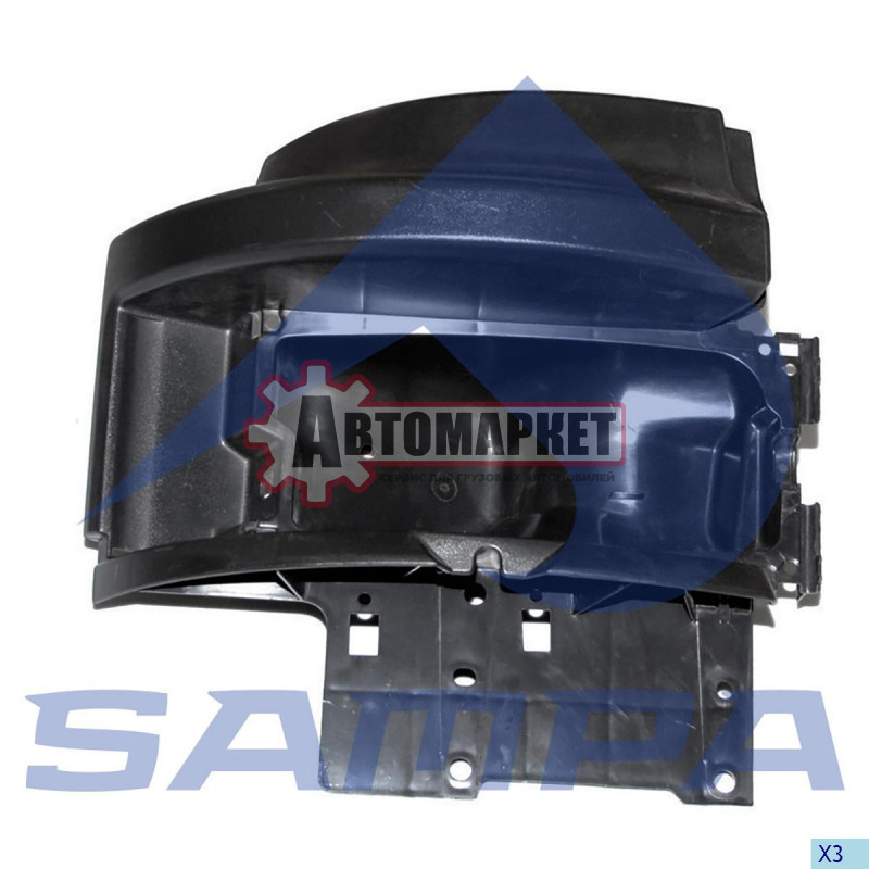 Корпус фары правый\ Scania R.114/124/144, P.94/114/124