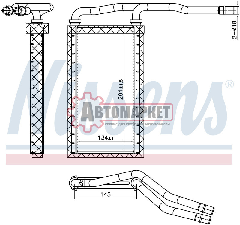 Радиатор отопителя Scania (6)