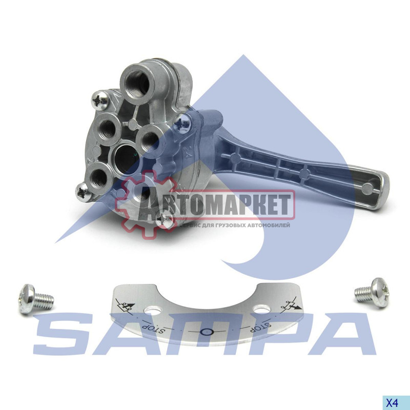 Кран подъема/опускания ручной 10 бар Iveco/MAN/DAF/RVI/MB/MAN/Volvo/BPW/Schmitz