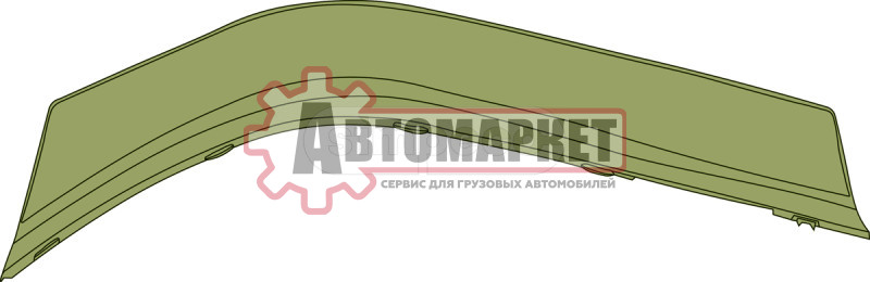 Уплотнение крыла (передняя часть) левое\Scania