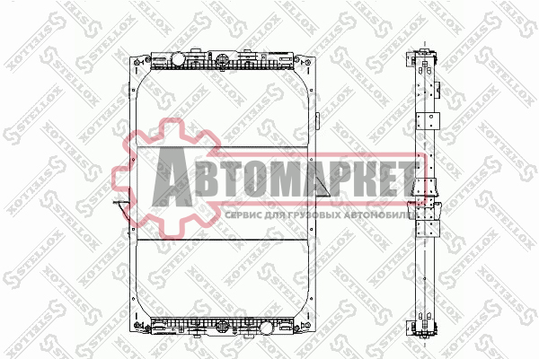 Радиатор системы охлаждения с рамкой 1065x740x40 \DAF F95/XF95 380/430/480/530