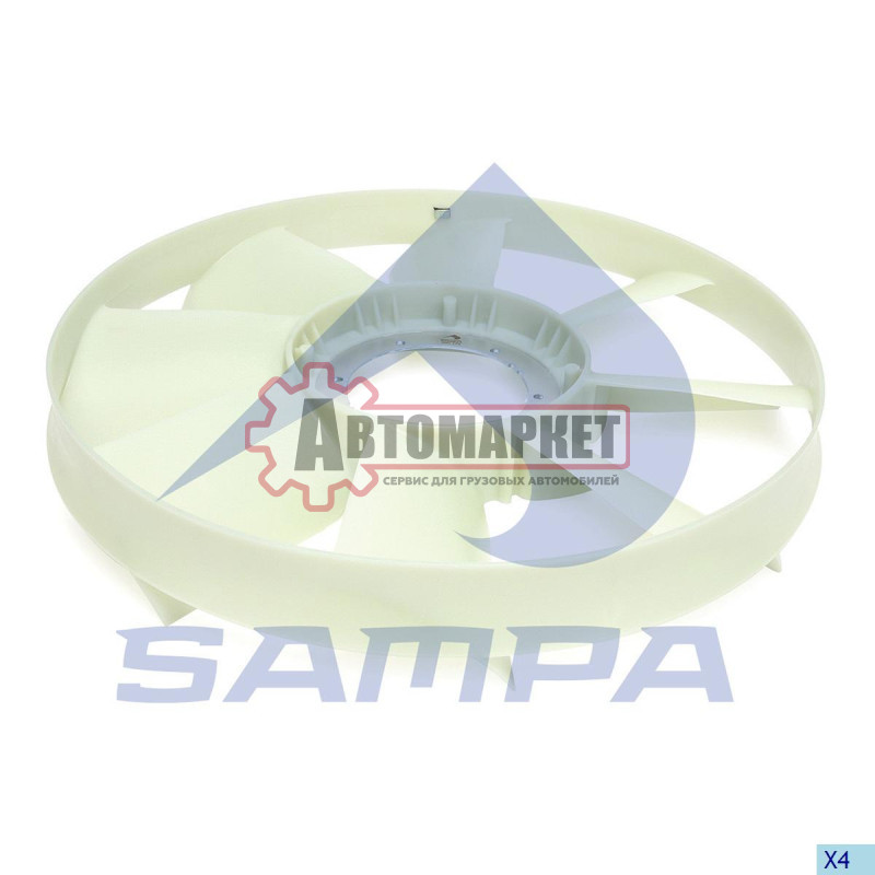 Крыльчатка вентилятора 8 лопастей d=750mm, d2=243mm\ MB Actros/Atego/Axor