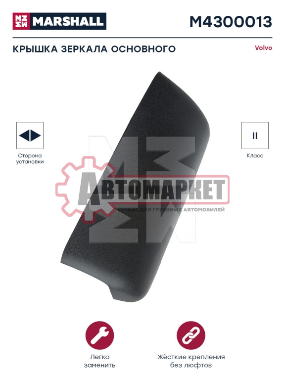 Крышка зеркала основного правая/левая VOLVO