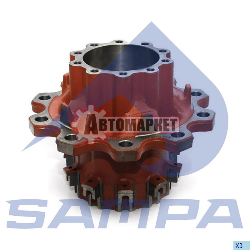 Ступица задней/подъёмной оси DAF с подшипниками (о.н.1812161/1657637/2104395)