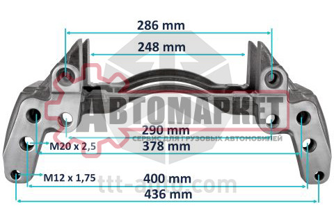 Суппорт тормоза без скобы\Scania P/R-Serie AM/AMA/AMD/AD/ADA/AS/ASA/ARA