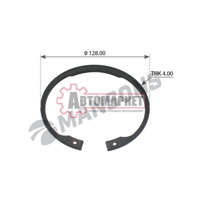Стопор кольцо стопорное ступицы 122x4 DIN472 \BPW ECO Plus 8-9t