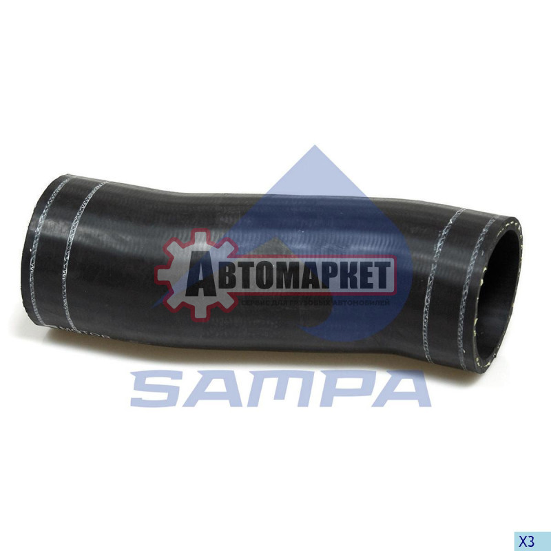 Патрубок радиатора o64xo76x212 Actros/Axor
