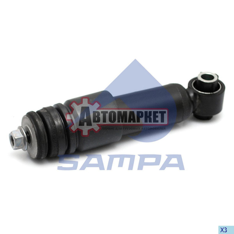 Амортизатор кабины задн. горизонт.\Volvo FH12