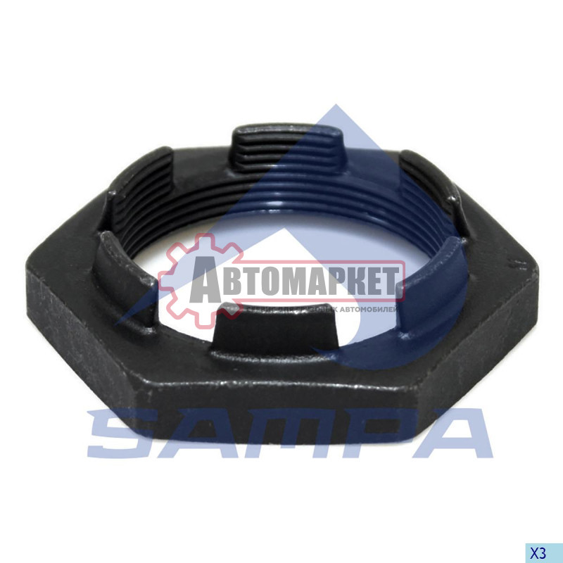 Гайка ступицы M60*2/22*SW80 RVI Premium/Magnum DXI/Volvo FH/FM