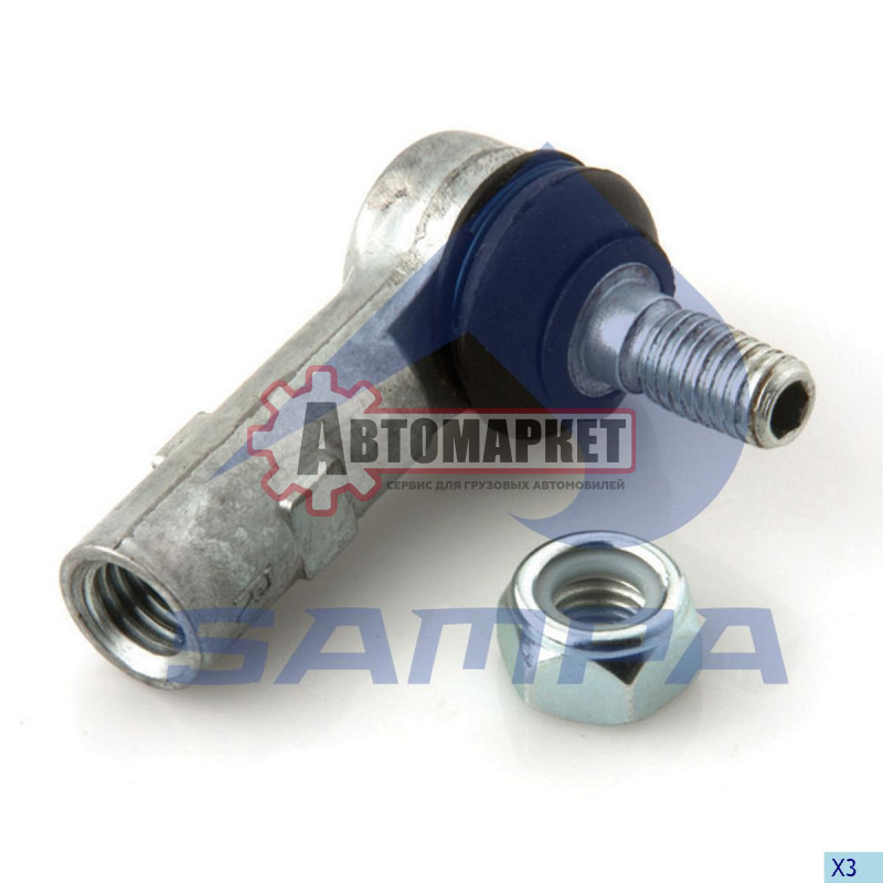 Наконечник тяги КПП левый L=55 M10/M12x1.75 LHT \MAN,MB,DAF,Scania