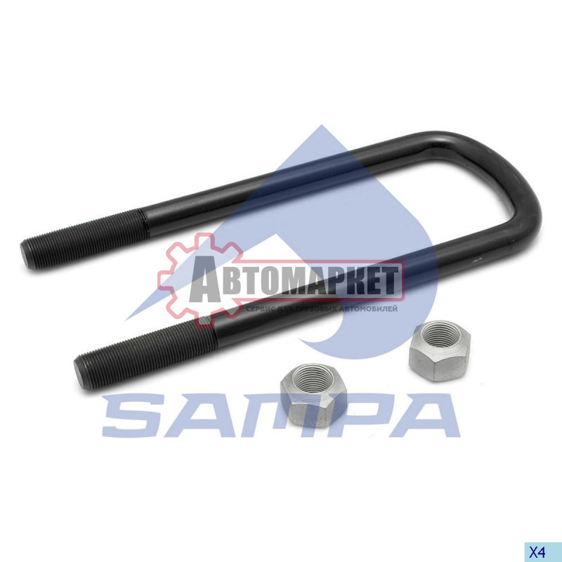 Стремянка М27x102/129 h=450 MB ACTROS задняя + гайки