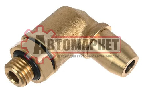 Фитинг угловой Г-образ D6x1-M12 (латунь) SW18