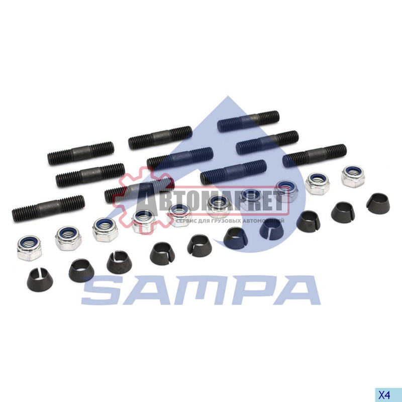 Шпилька + гайка Scania M12*1.75*60 (к-т на колесо)