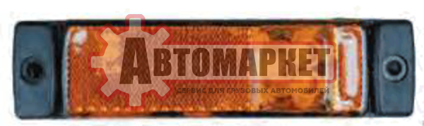 Фонарь габаритный желтый прямоугольный светодиодный 130x32 с кабелем L=15см\Schmitz