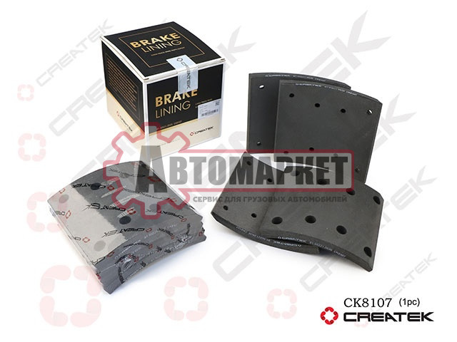 Накладка тормозная передняя SHAANXI F2000 F3000 CREATEK (короткая)