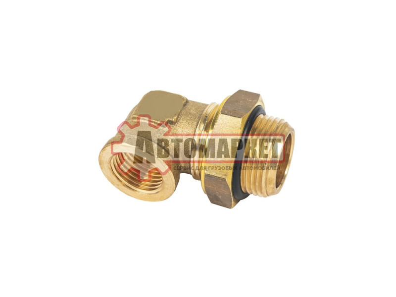 Адаптер угловой латунь М22х1,5 (наружн.)/М22х1,5 (внутр.)