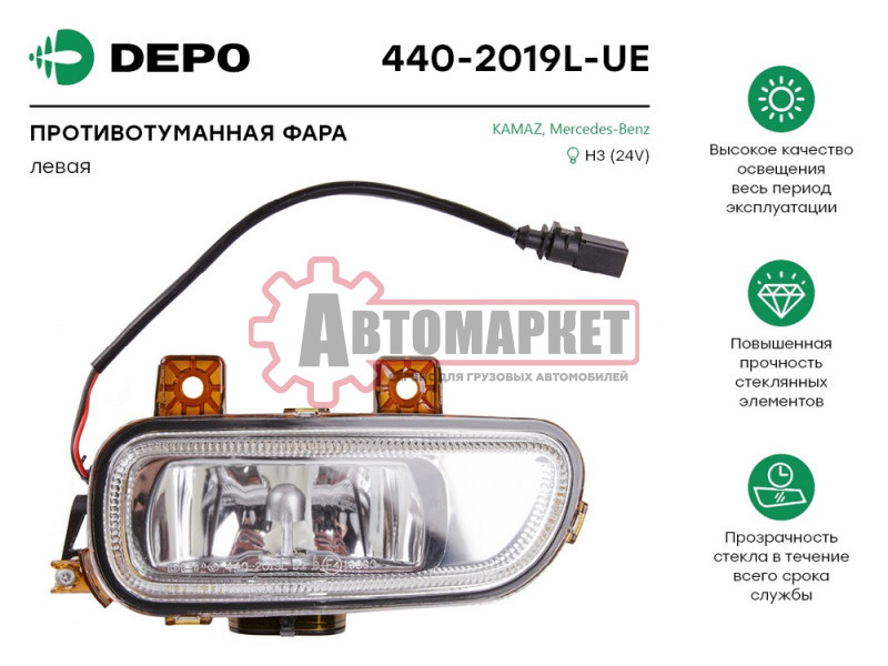 Фара противотуманная лев. MB Actros/Axor