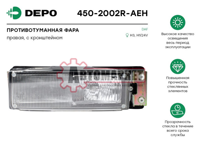Фара противотуманная правая DAF