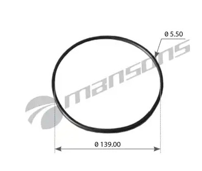 Кольцо уплотнительное d139x5,5mm
