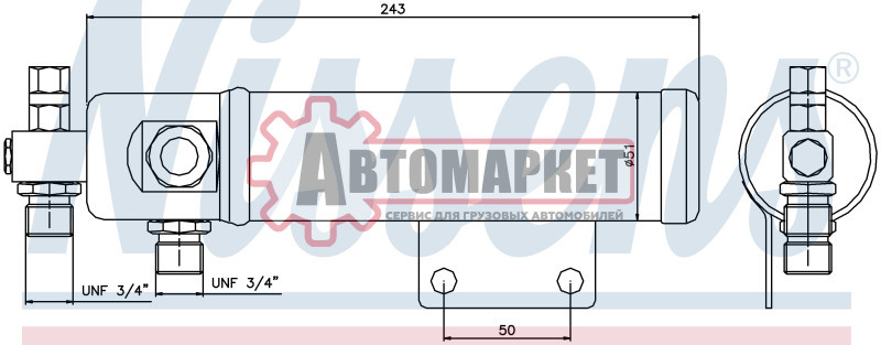 Осушитель кондиционера Actros (96-02), Actros MP2 (03-), Actros MP4(10-)