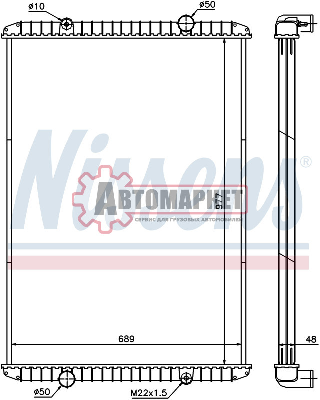 Радиатор охлаждения Magnum ('90-),('00-)