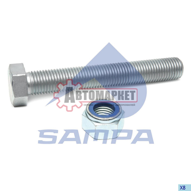 Болт рессоры с гайкой M30*200 SAF