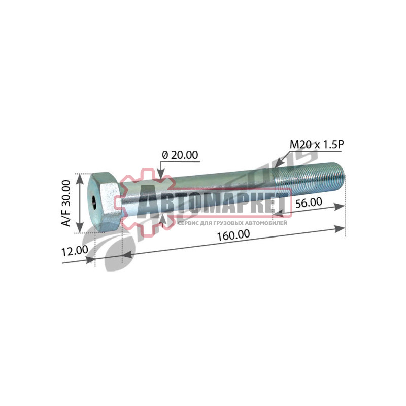 Палец рессоры перед. \RVI G300/Maxter/Premium/Kerax