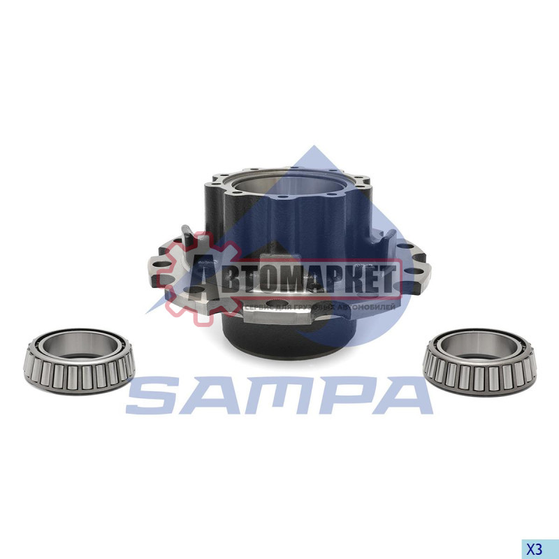 Ступица SCANIA P,R series задняя (с подшипником) SAMPA