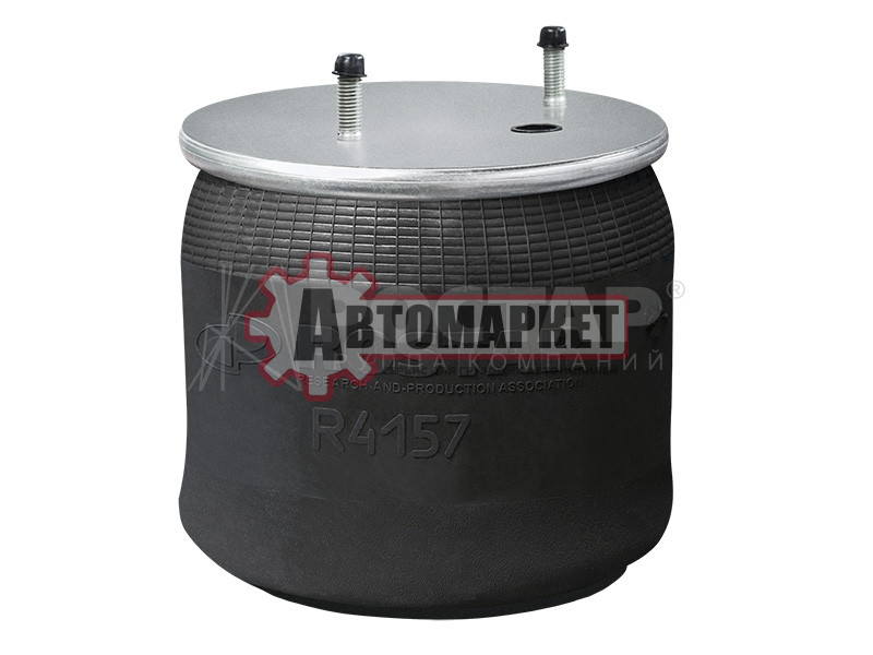 Пневмоподушка со стак. 2шп.M12смещ.25. 1отв.штуц.M22. Поршень пластик 2 отв.M12