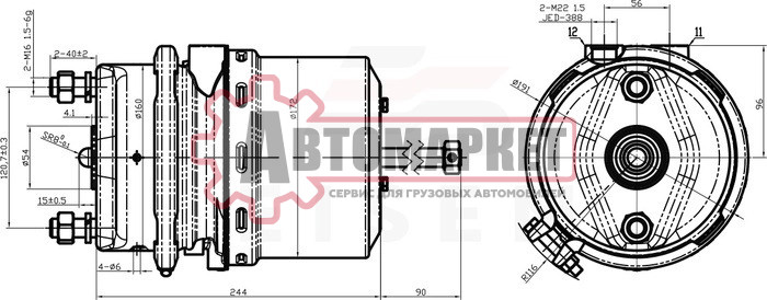 Энергоаккумулятор 24/24 (диск.) FAW J6P / J7 4180