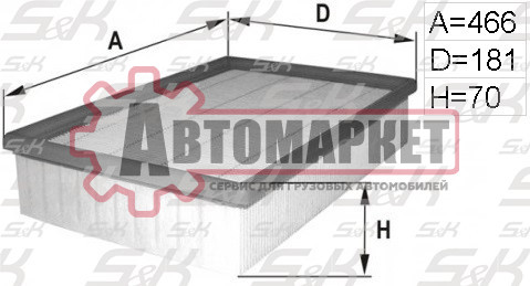 Фильтр воздушный салона/кондиционера 466.5x177x70 \MAN TG-A. TG-L.Omn 00->