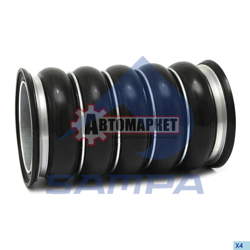 Патрубок интеркулера силикон. D=81-98 L=174 Scania 4/P/G/R/T серия