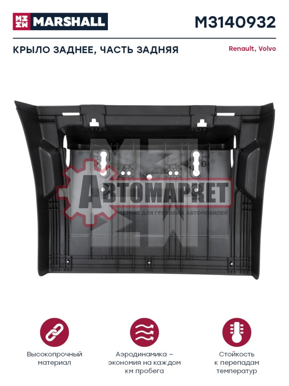 Крыло заднее задняя часть RVI PREMIUM 3, VO FH VER. 3