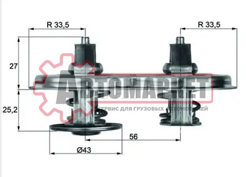 Термостат Scania 80,87 °С