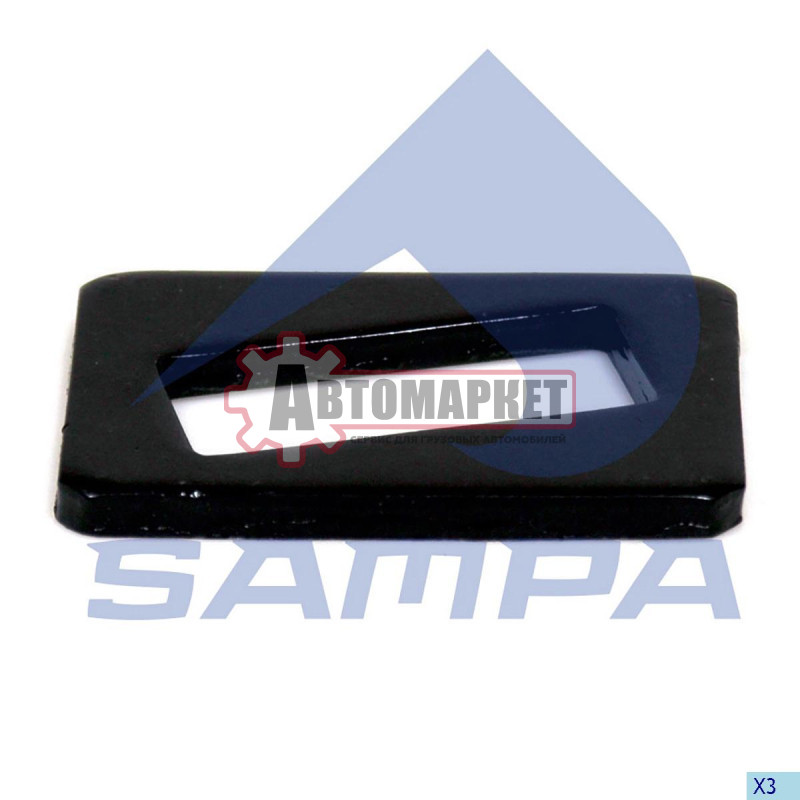 Пластина кронштейна полурессоры BPW 104x72x8