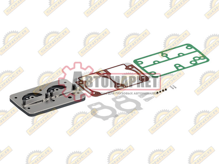 Плита ГБЦ компрессора Volvo LP4930/34/74/85 + к-т клапанов и прокладок